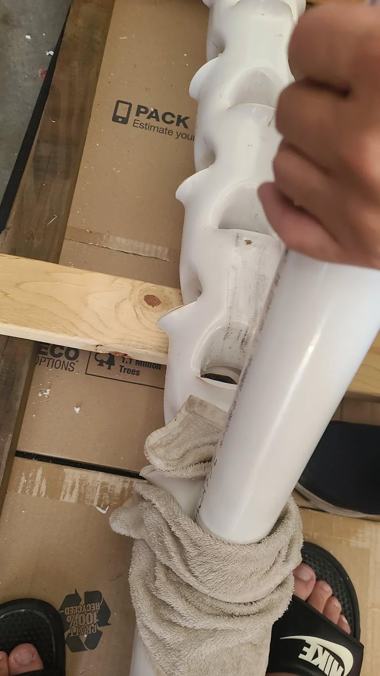 Molding holes with a heat gun